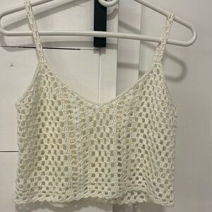 White Tank top Beach cover up